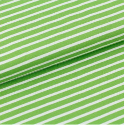 Biojersey Streifen - Kiwi grün Stoffonkel